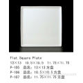 white porcelain square plate for hotels